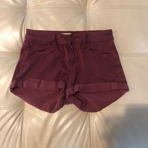 Pacsun Wine Colored Denim Shorts